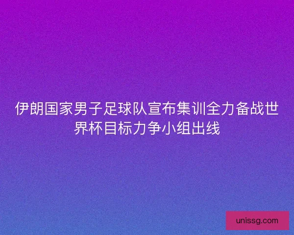伊朗国家男子足球队宣布集训全力备战世界杯目标力争小组出线 伊朗国家男子足球队宣布集训全力备战世界杯目标力争小组出线